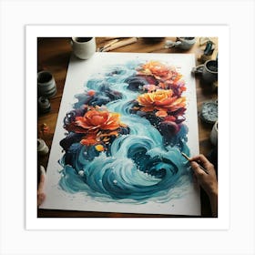 Koi Pond Art Print