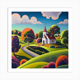 Church In The Countryside Art Print