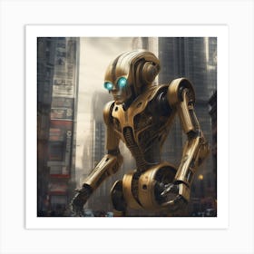 Futuristic Robot 46 Art Print