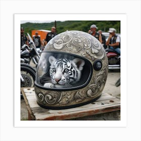 Tiger In Helmet Art Print