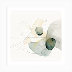 Watercolor Abstract Organic 13 Art Print