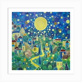 Moonlight Road Art Print