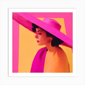 Portrait Of A Woman In A Hat Art Print