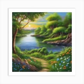 Landscape Painting Art Print