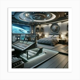 Futuristic Bedroom 2 Art Print