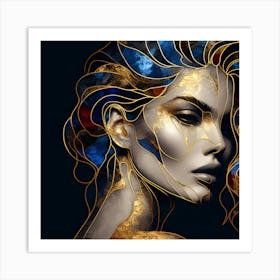 Abstract Portrait Of A Woman 1 Art Print