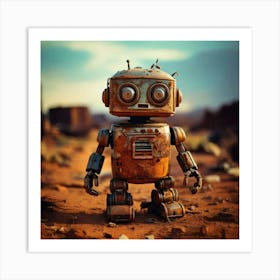 Firefly Rusty Toy Robot In A Desolate Wasteland 15082 (3) Art Print