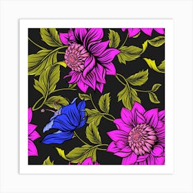 Botany Floral Flower Plant Petals Art Print