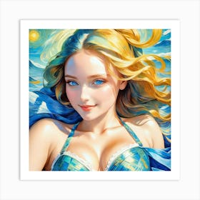 Mermaid yuk Art Print