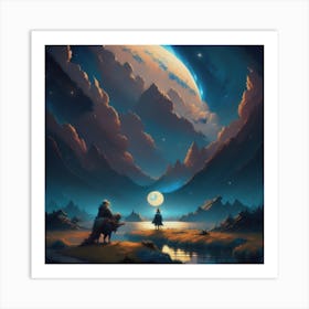 Celestial Starry Night Art Print