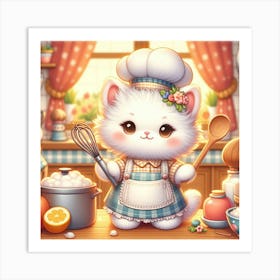 Chef Cat Art Print