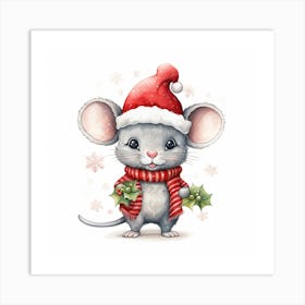 Santa Mouse 1 Art Print