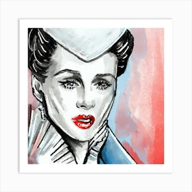 Scarlett, painting Art Print