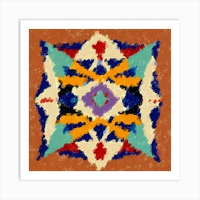 Abstract Energetic Swirl Kaleidoscope Art Print