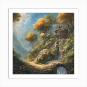 House In The Mountains Art Print