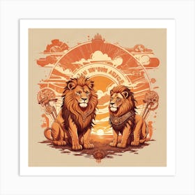 Lions Art Print