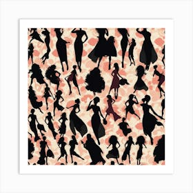 Silhouettes Of Women 1 Art Print