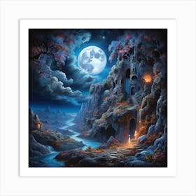 Night In The Forest Art Print