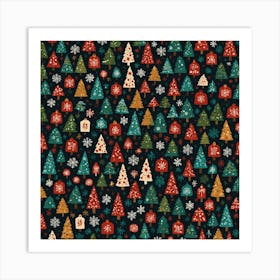 Christmas Trees Art Print