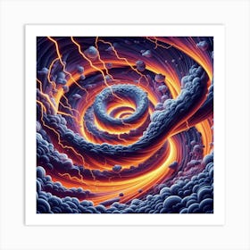 Vortex In The Clouds Art Print