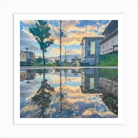 Reflection In A Puddle Art Print