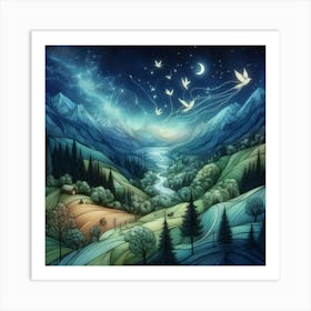 Night Sky Art Print