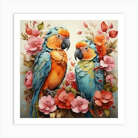 Exotic Birds Art Print 1 Art Print