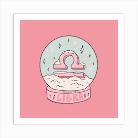 Libra Snow Globe Art Print