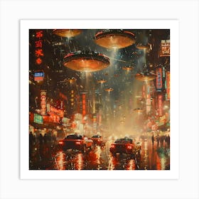 Aliens In The Sky, Impressionism and Realism Art Print