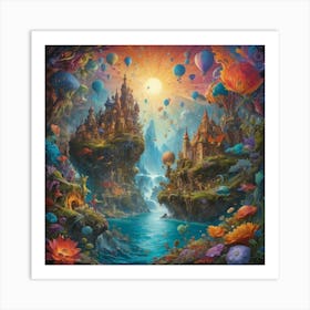 Fairytale Castle Art Print 3 Art Print