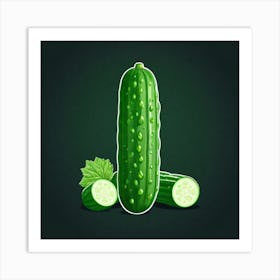 Cucumber Letter L Art Print