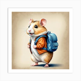 Hamster With Backpack 9 Art Print