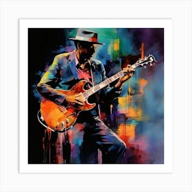 Jazz Guitarist Art Print