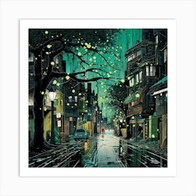 Night In Tokyo Art Print