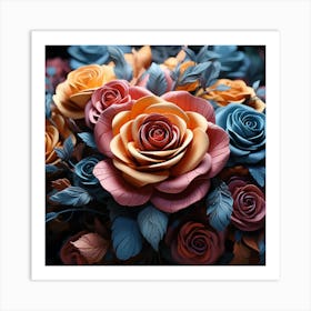 Bouquet Of Roses Art Print