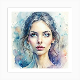 Watercolor Of A Woman 1 Art Print