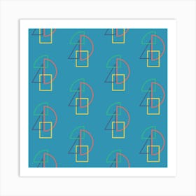 Blue Geometric Art Print