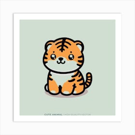 Cute Tiger Art Print