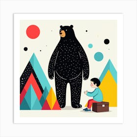 Illustration Of A Bear 7 Art Print