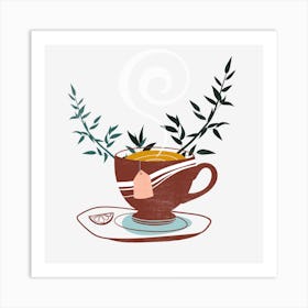 Tea In A Cup Art Print