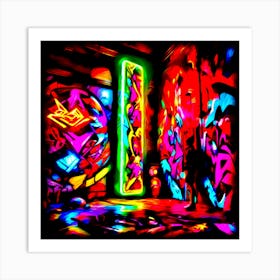 Psychedelic Graffiti Street Art Print