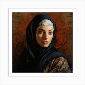 Portrait of a woman 1 Art Print