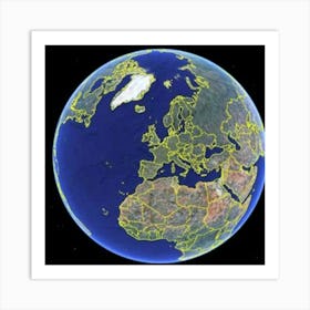 Earth From Space Art Print