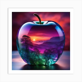 Sunset Apple Art Print