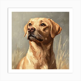 Labrador Retriever Calm Oil Painting 11 Art Print