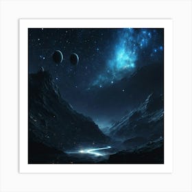 Space Landscape Art Print