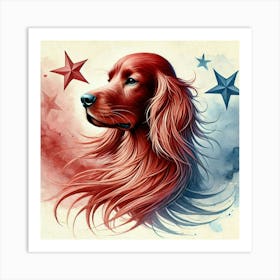 Watercolor Irish Setter 2 Art Print