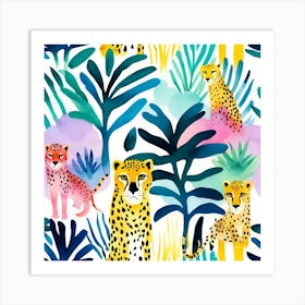 Leopards In The Jungle 04 Art Print