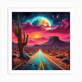 Desolate Desert Dreamscape Art Print