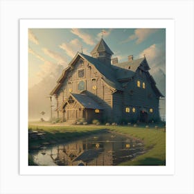 The Barn, By Charles Dyson In Year 2024 Art Print